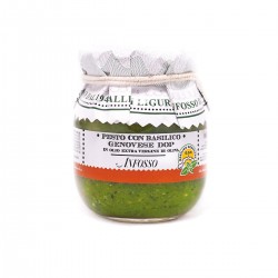Pesto au basilic genovese AOP dans l'huile d'olive extra vierge - Anfosso - 85gr