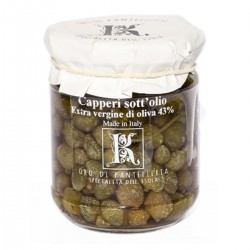 Câpres à l'huile d'olive extra vierge - Oro di Pantelleria Kazzen - 90gr
