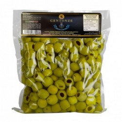 Olives vertes dénoyautées en saumure - Centonze - 500gr