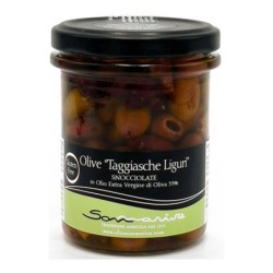 Olives Taggiasca de Ligurie dénoyautées à l'huile d'olive extra vierge -...